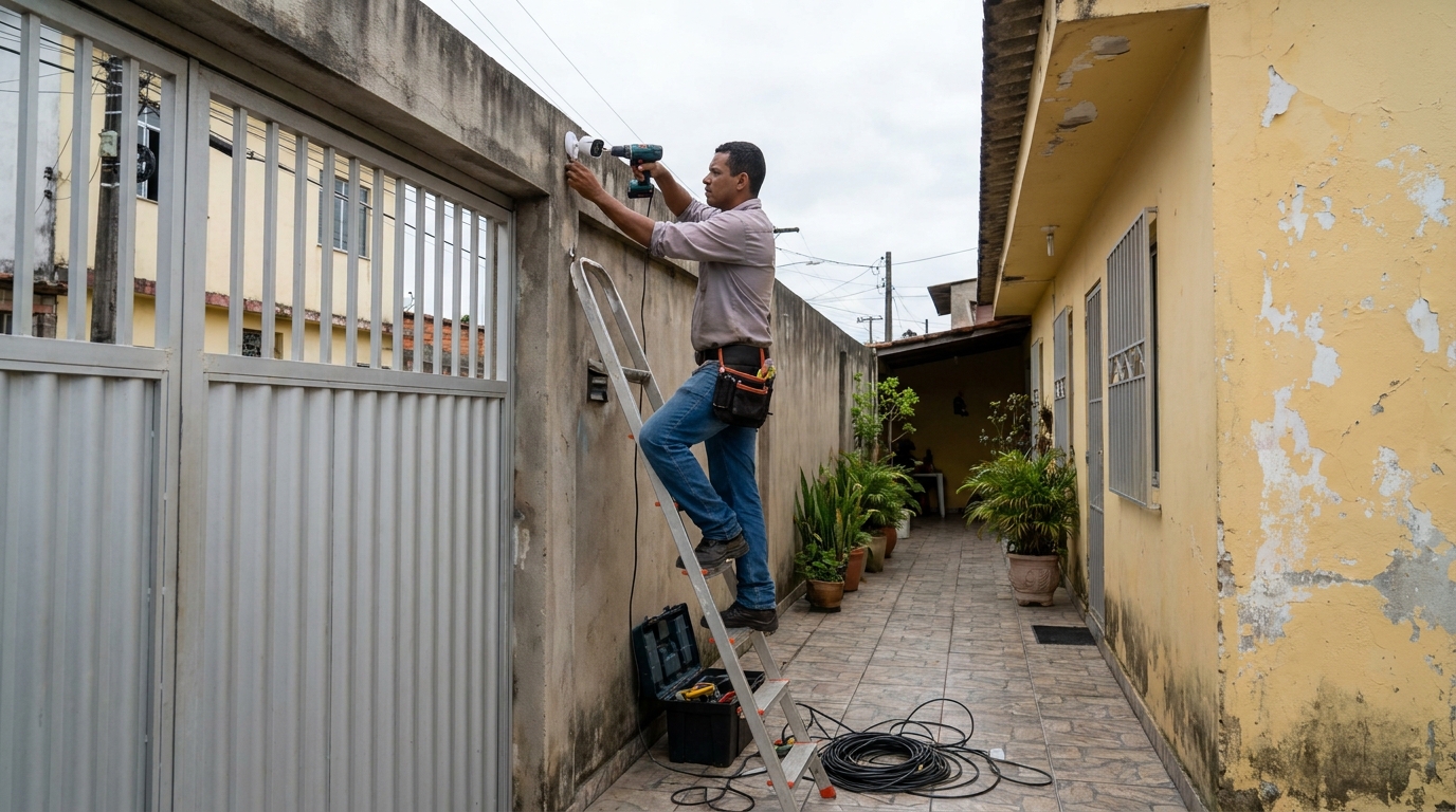 Instalacao de cameras de seguranca profissional em Franca‑SP