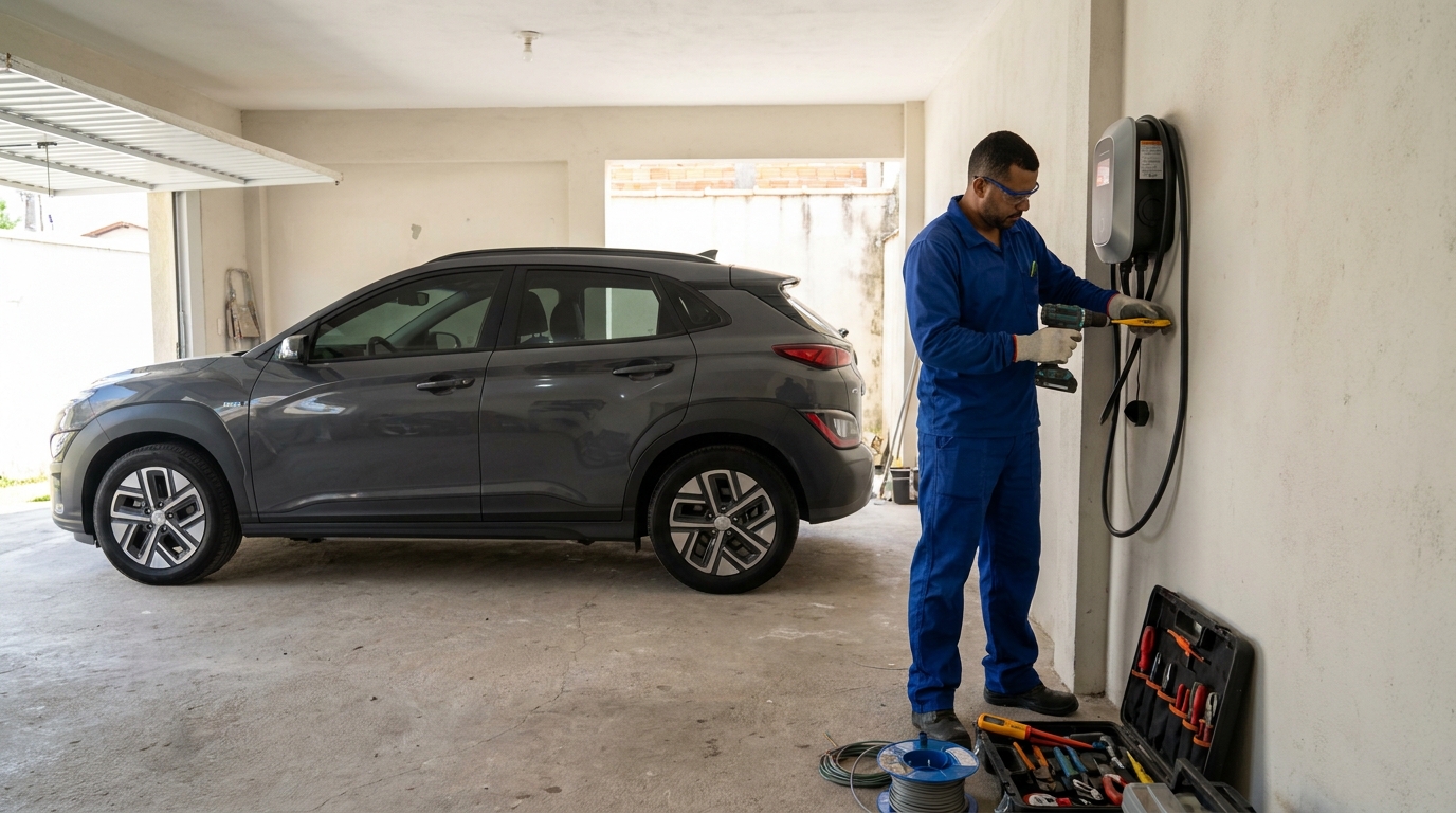Instalação de Carregador de Carro Elétrico perto de mim em Franca‑SP