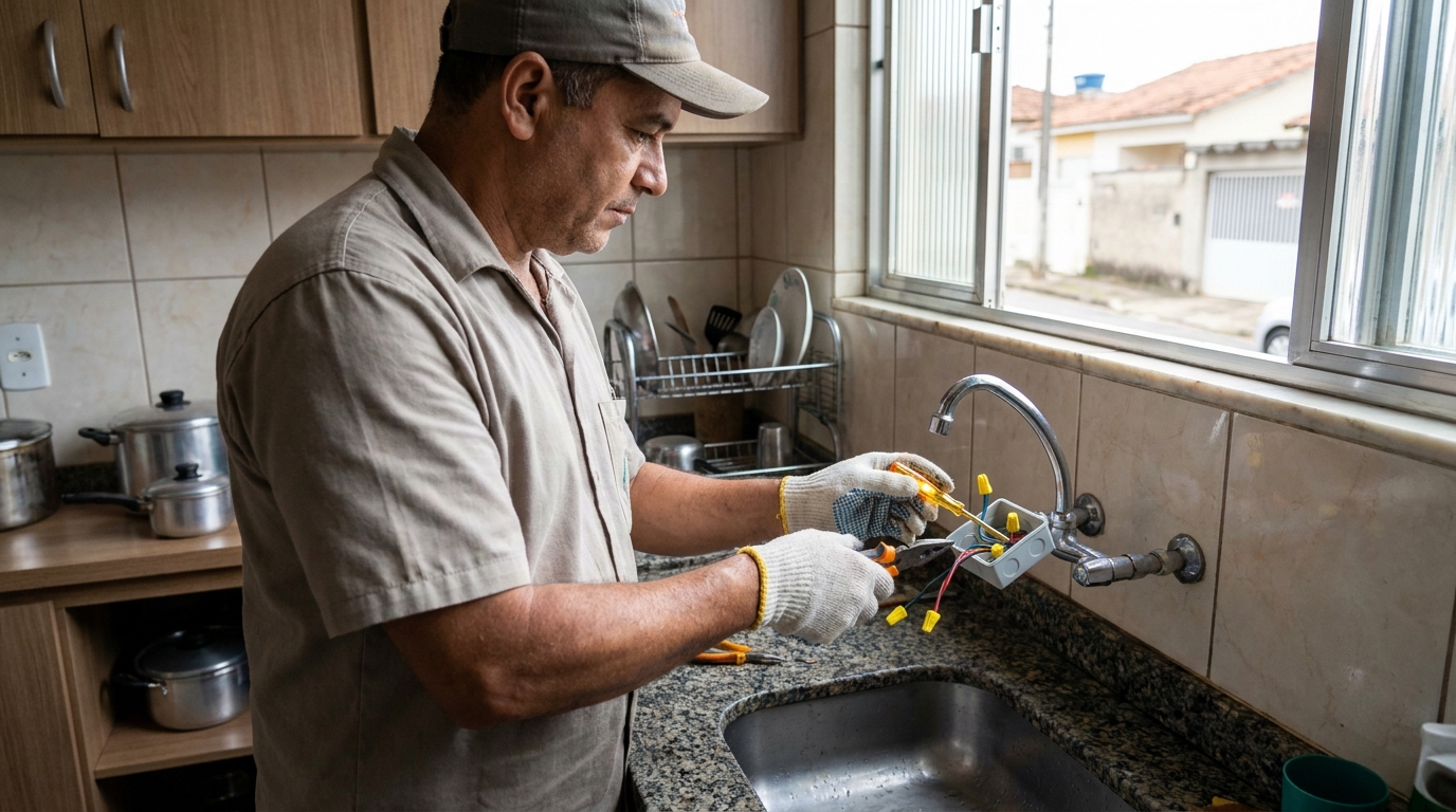 Instalacao de torneira eletrica profissional em Franca‑SP