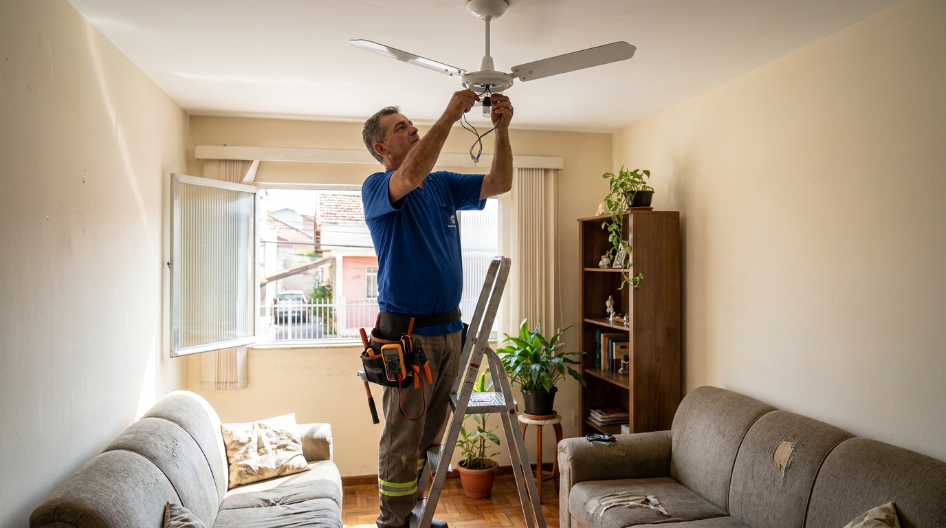 Instalação de Ventilador de Teto perto de mim em Franca‑SP